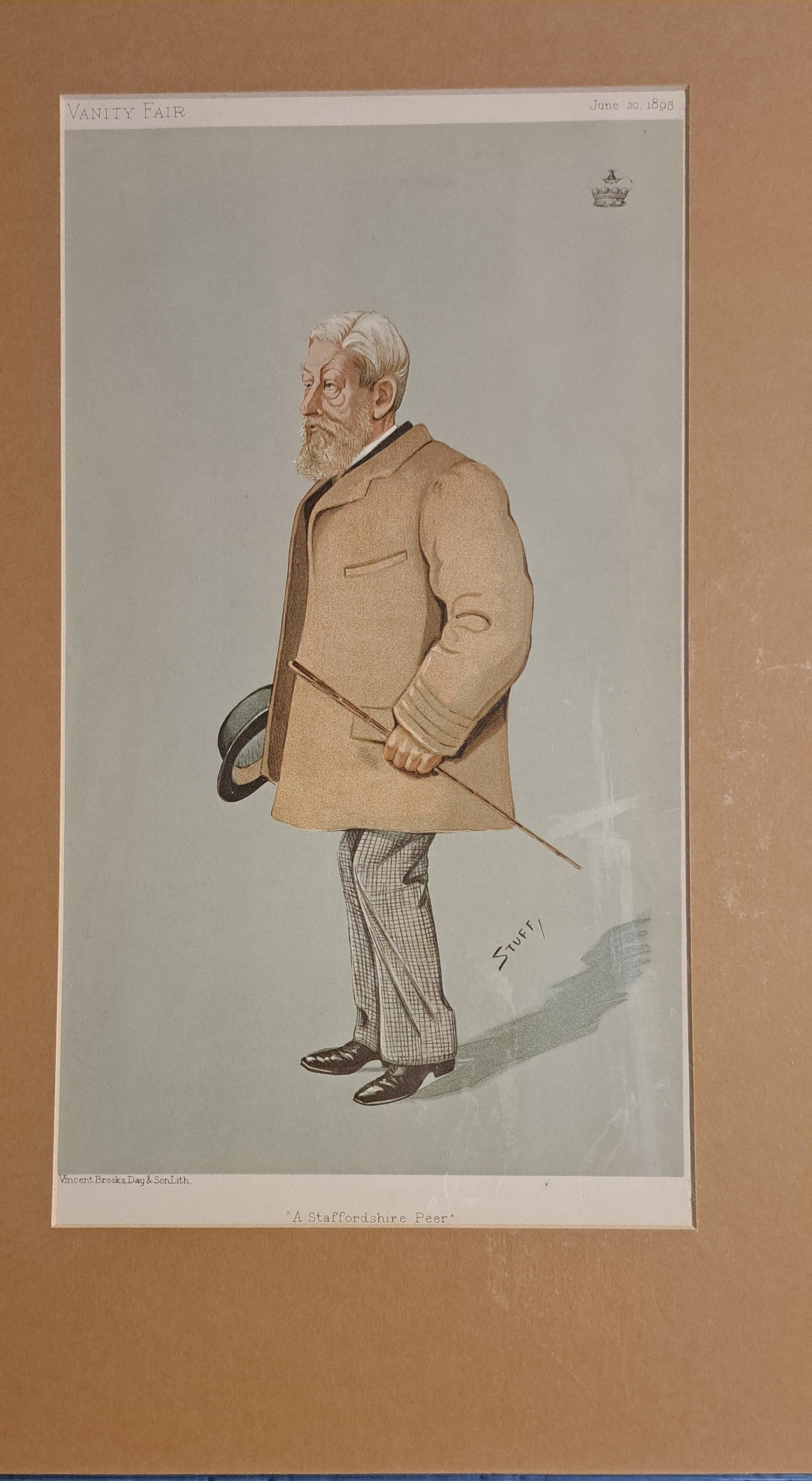 Unknown Portrait Print – Vanity Fair Druck Arthur Wrottesley, 3. Baron Wrottesley Staatsmänner. Nr. 654
