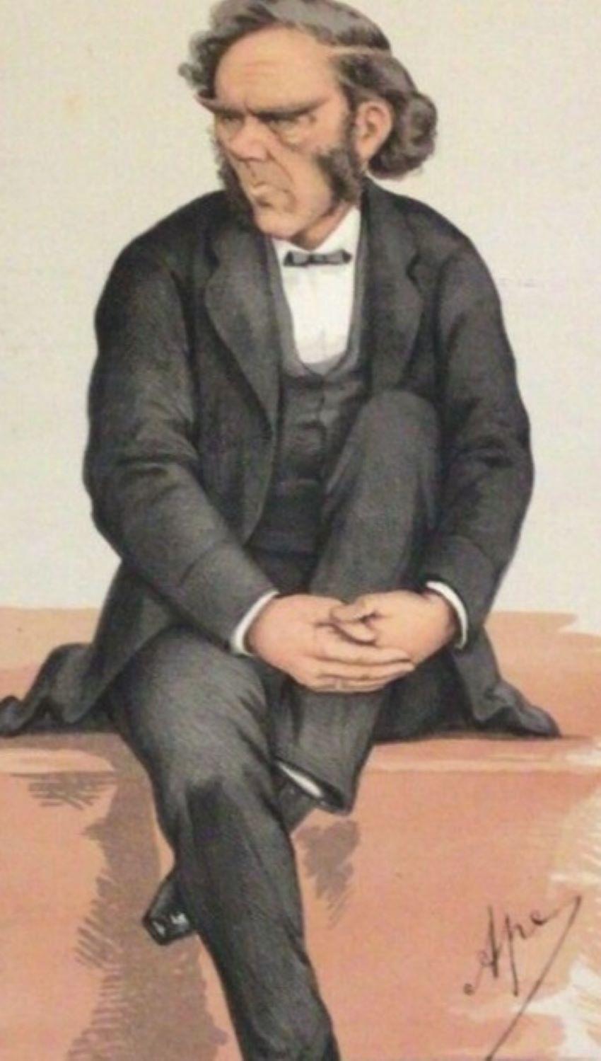 VANITY FAIR Druck von APE - CARLO PELLEGRINI. 1. April 1871 von LORD LYTTELTON MP. Dieser trägt den Titel 