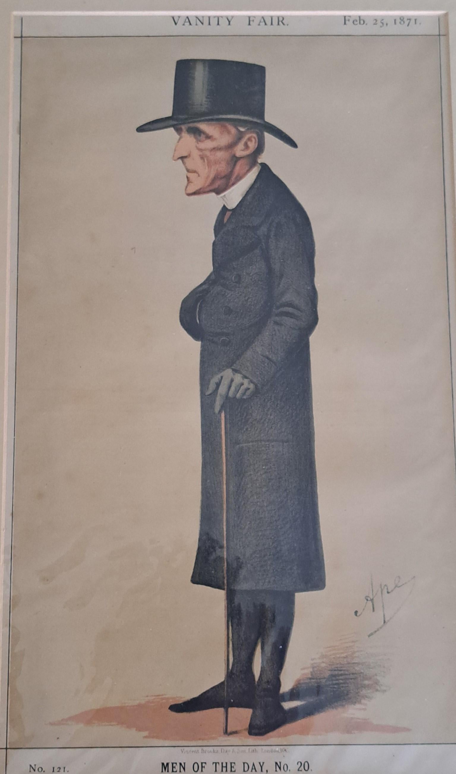 Vanity Fair Print, men of the day Archbishop Manning - Gray Portrait Print by Unknown