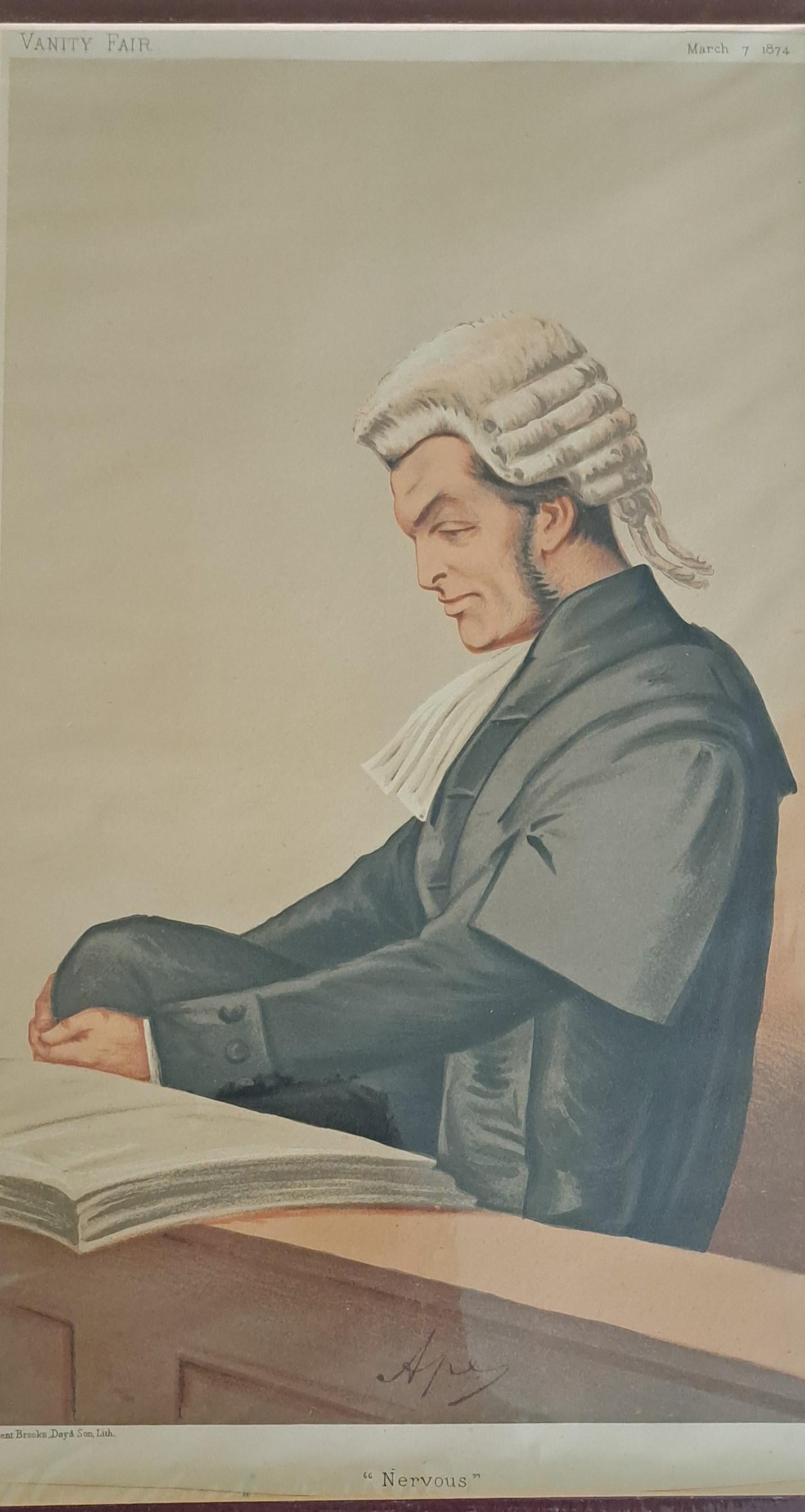Vanity Fair-Druck, Sir Henry James MP (Grau), Portrait Print, von Unknown