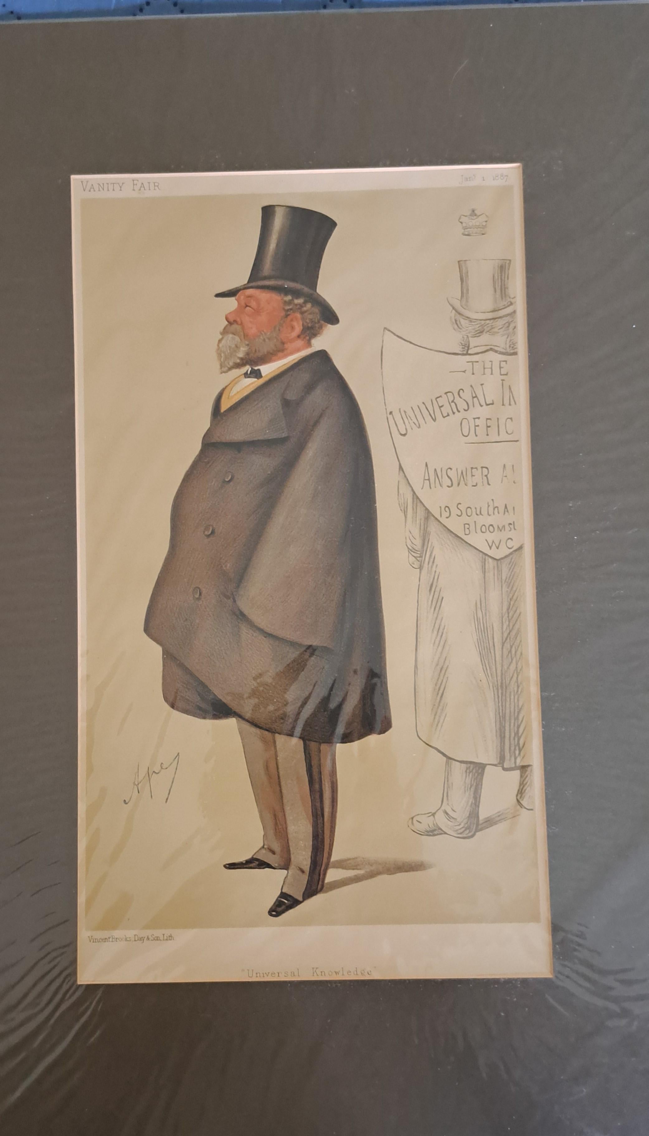 Vanity Fair Print, statesman Lord truro - Gray Portrait Print by Unknown