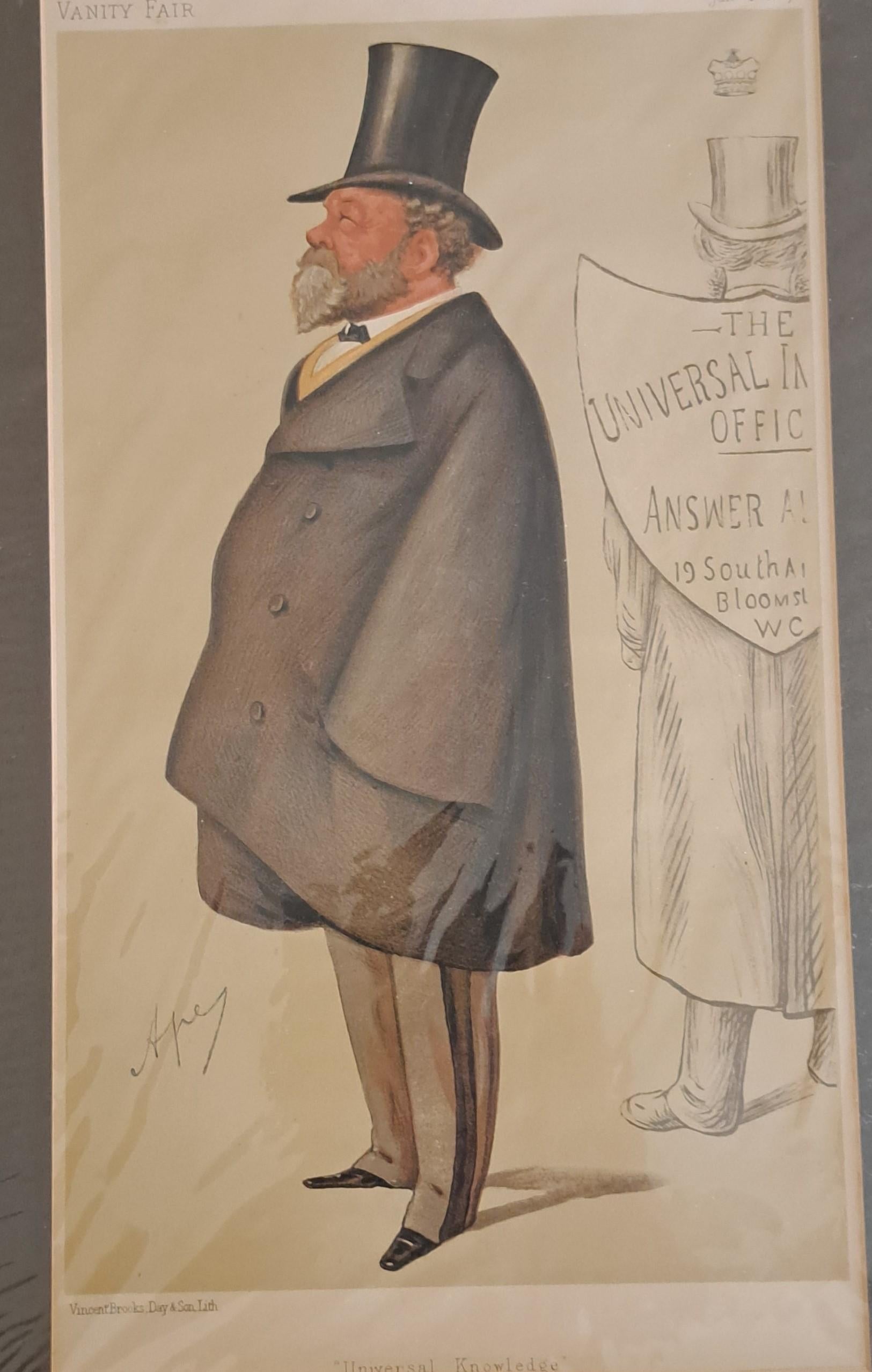 Vanity Fair Print, statesman Lord truro - Gray Portrait Print by Unknown