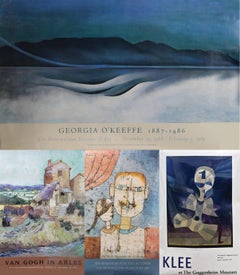 Various Late Century Museum Posters by Klee, O'Keeffe, and van Gogh
