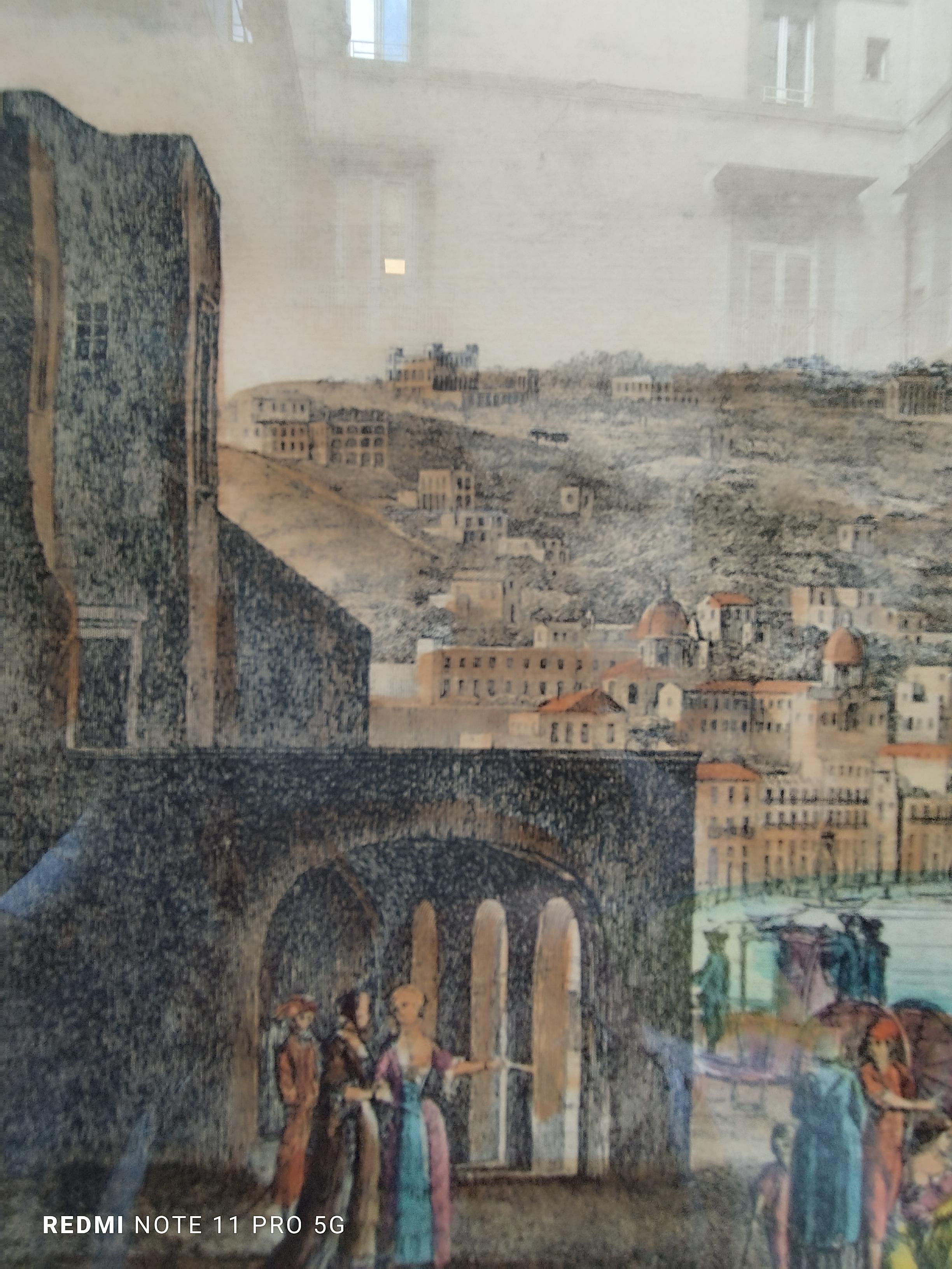 VEDUTA DI CHIAIA, Antonio Cardon - Kartenstempel mit Gesims, moderna – Print von Unknown