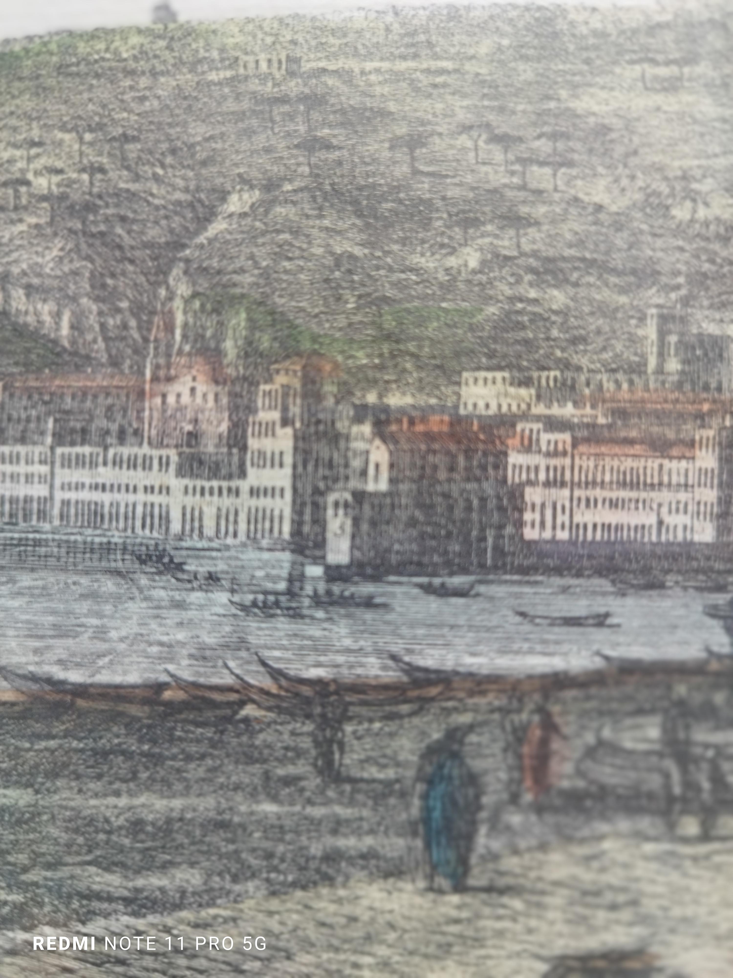 VEDUTA DI CHIAIA, Antonio Cardon - Impression sur papier avec cadre, moderne - Maîtres anciens Print par Unknown