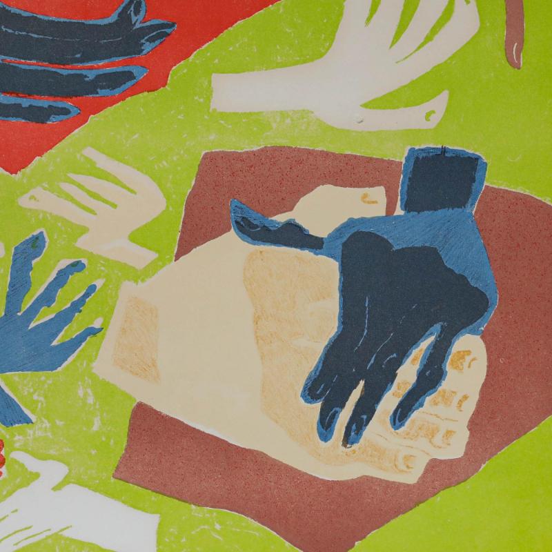 Vera Nilsson (1888-1979) - Swedish School Mid 20th Century Lithograph, Hands II For Sale 1