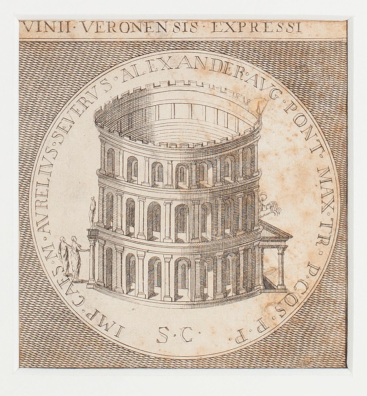 Unknown Landscape Print – Verona – Radierung – 19. Jahrhundert