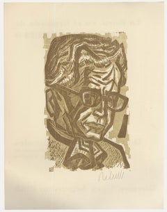 Victor Rebuffo (1903-1983) - Mid 20th Century Woodcut, Autorretrato