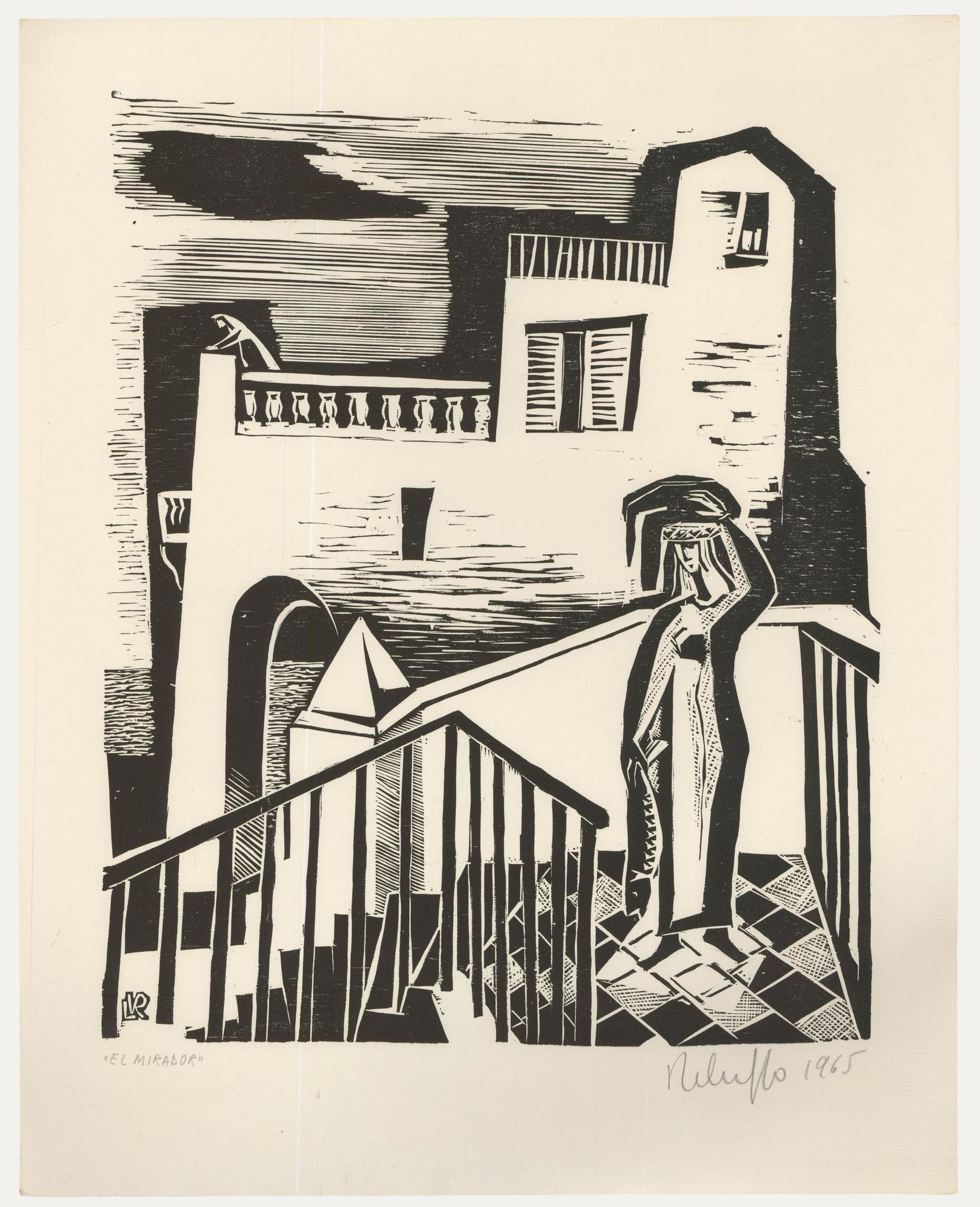 Victor Rebuffo (1903-1983) - Mid 20th Century Woodcut, El Mirabor