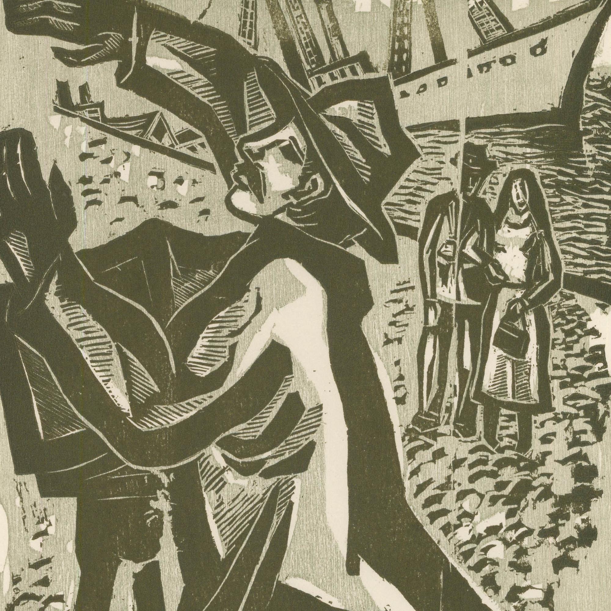 Victor Rebuffo (1903-1983) - Mid 20th Century Woodcut, Fotógrafo De La Ribera - White Figurative Print by Unknown