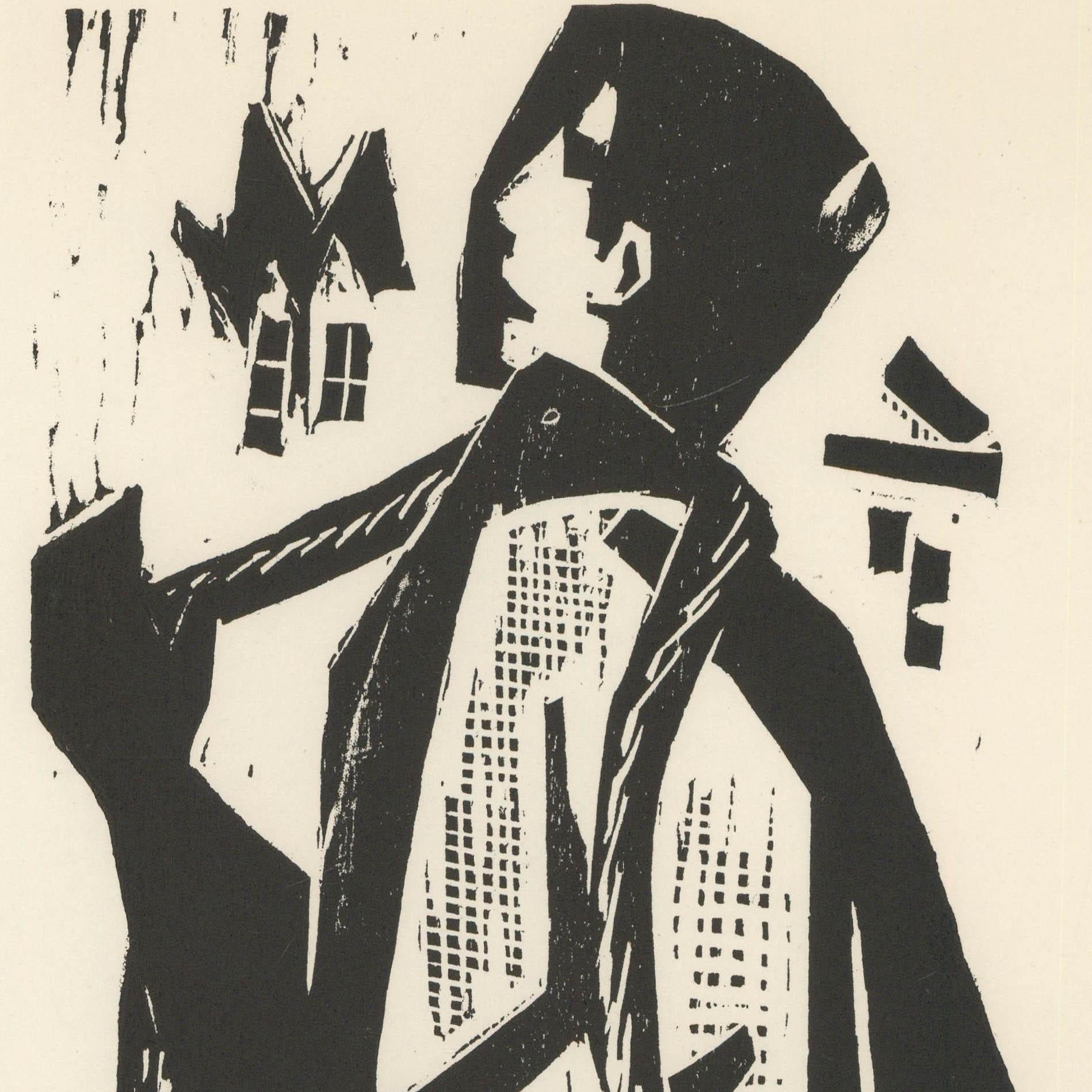 Victor Rebuffo (1903-1983) - Mid 20th Century Woodcut, Portuario - White Portrait Print by Unknown