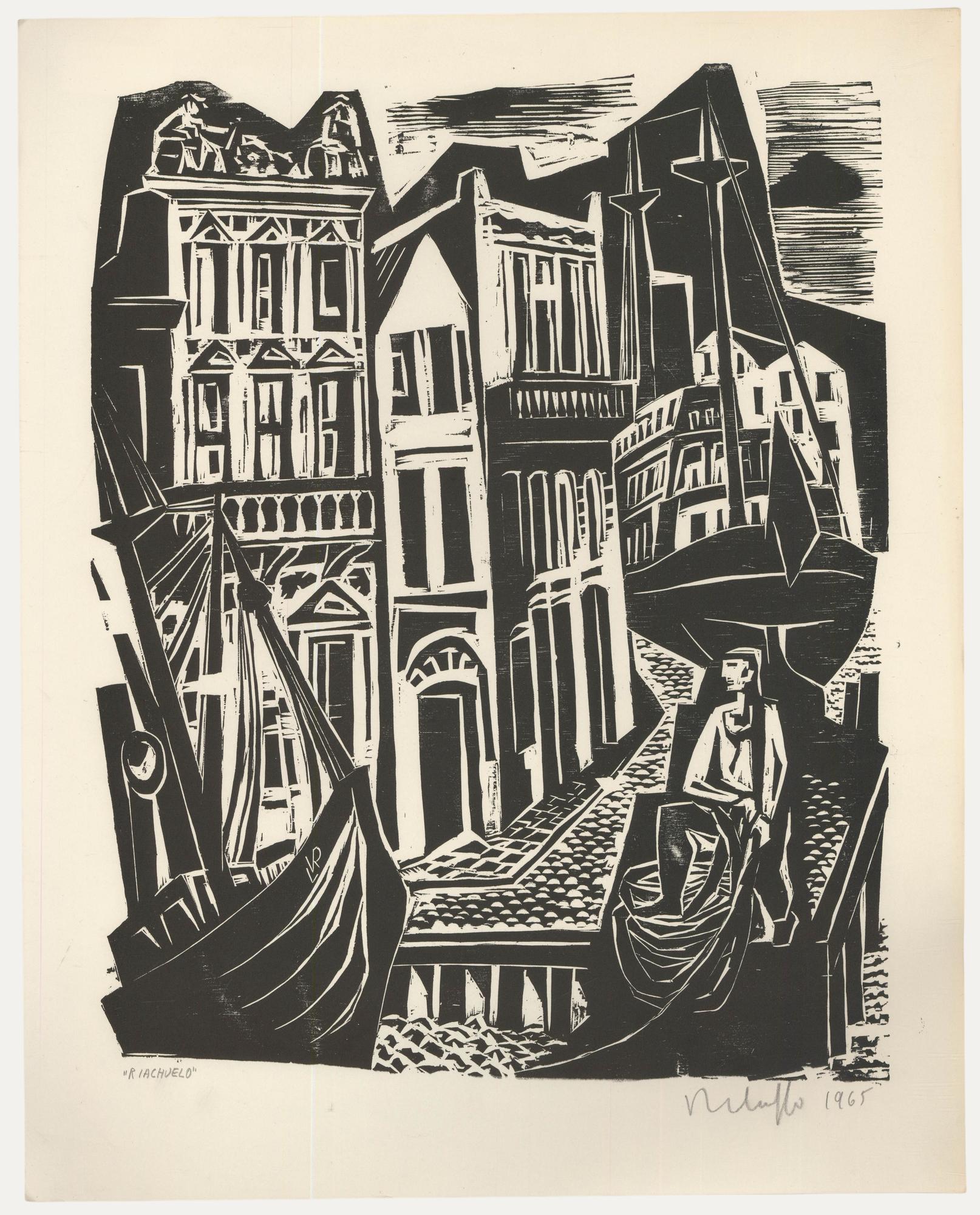 Victor Rebuffo (1903-1983) - Mid 20th Century Woodcut, Riachuelo