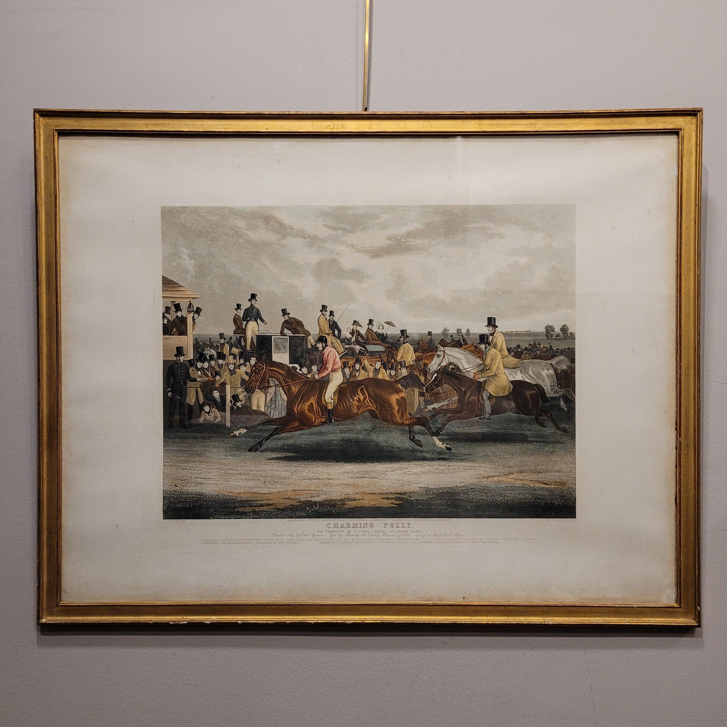 Magnifique gravure à l'aquarelle intitulée 