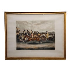 Antique Victorian English watercolor print on paper Charming Horses Polly J. R. Mackerel