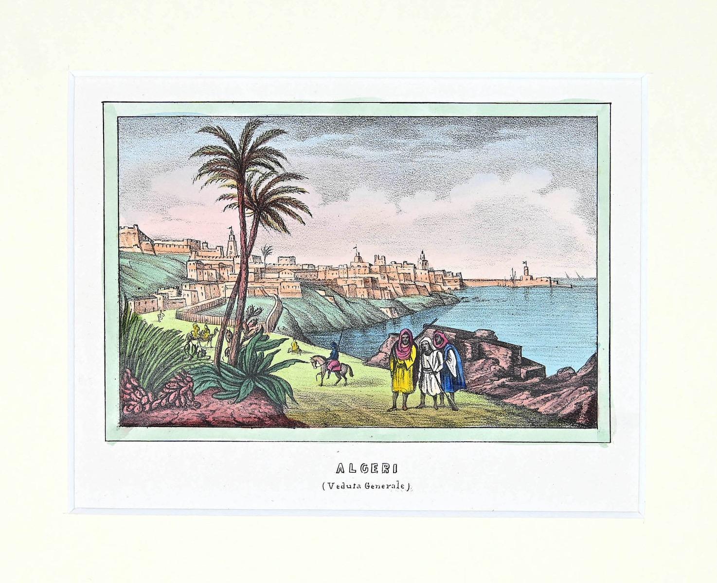 View if Algiers - Lithograph - 1850s