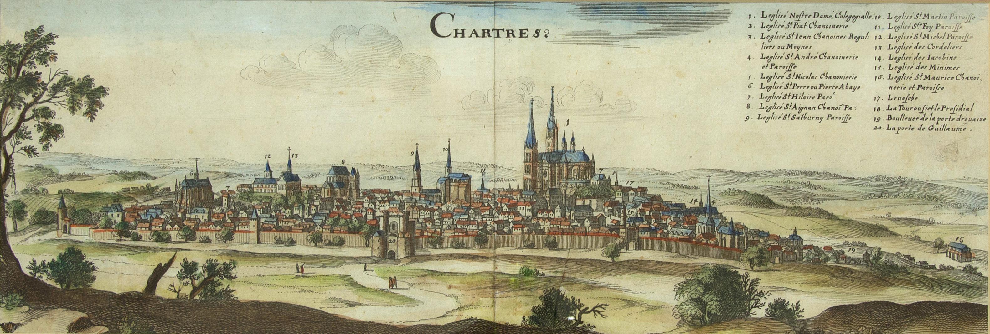 View of Chartres, France - Print by Unknown