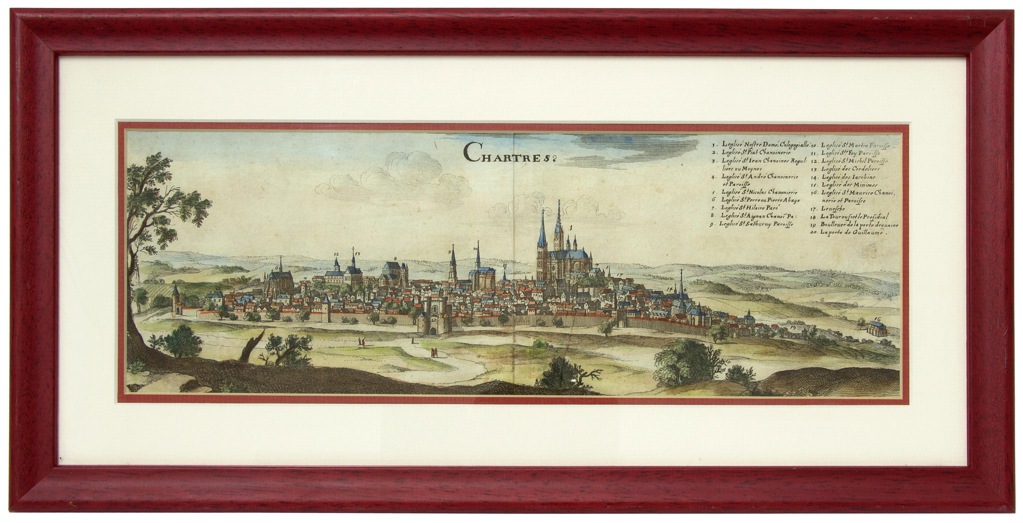 Unknown Landscape Print - View of Chartres, France