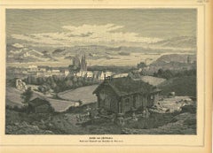 View of Christiania - Original Lithograph on Paper - Mid-19th Century