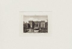 View of Quirinale Garden, Rome - Etching on Paper - 19th century