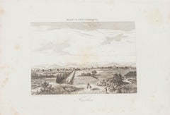 View of Tarbes - Original Etching - 19th Century