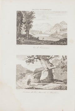 Vistas de Plombières y Tournemer - Litografía original - Siglo XIX