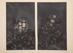 Villa Seuglir 1+2, Modern Screen Print by Lucy Hodgson