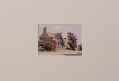 Village House - Original Ink and Watercolor - 1890 ca.