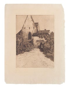 Village - Original Etching signed Zack - Early 20th Century