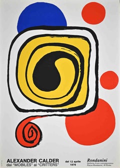 Vintage Exhibition Poster - Original Lithograph by A. Calder - 1976