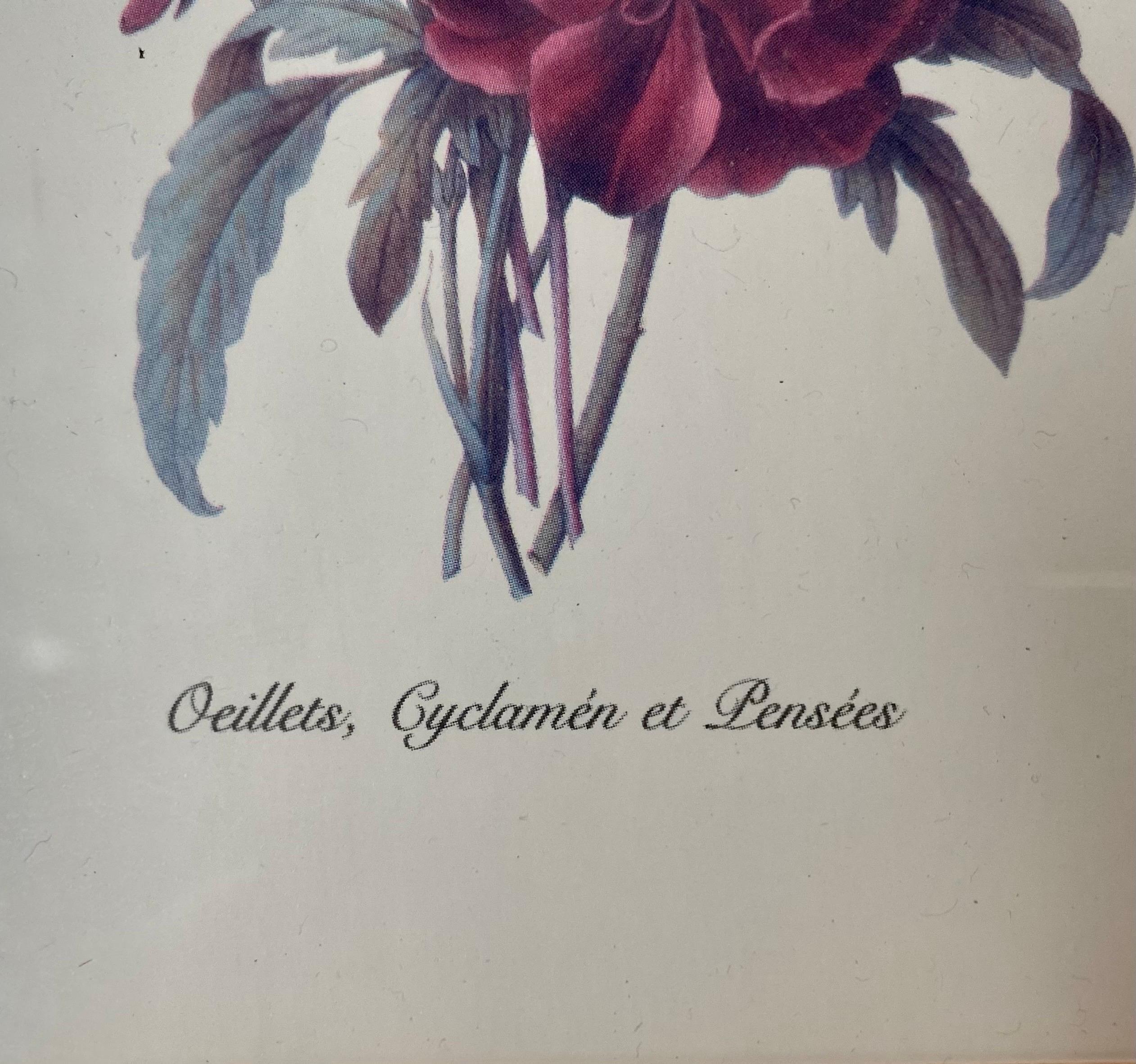 Vintage Flowers Botanicals, Matted and Framed  Set of 4 5