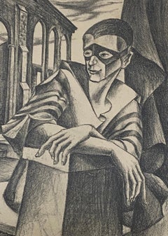 Vintage Lithograph "The Actor" Pencil Signed and Titled C.1940