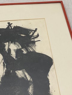Vintage Mid Century Modern Abstract Lithograph c.1965