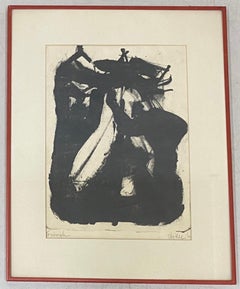 Vintage Mid Century Modern Abstract Lithograph c.1965
