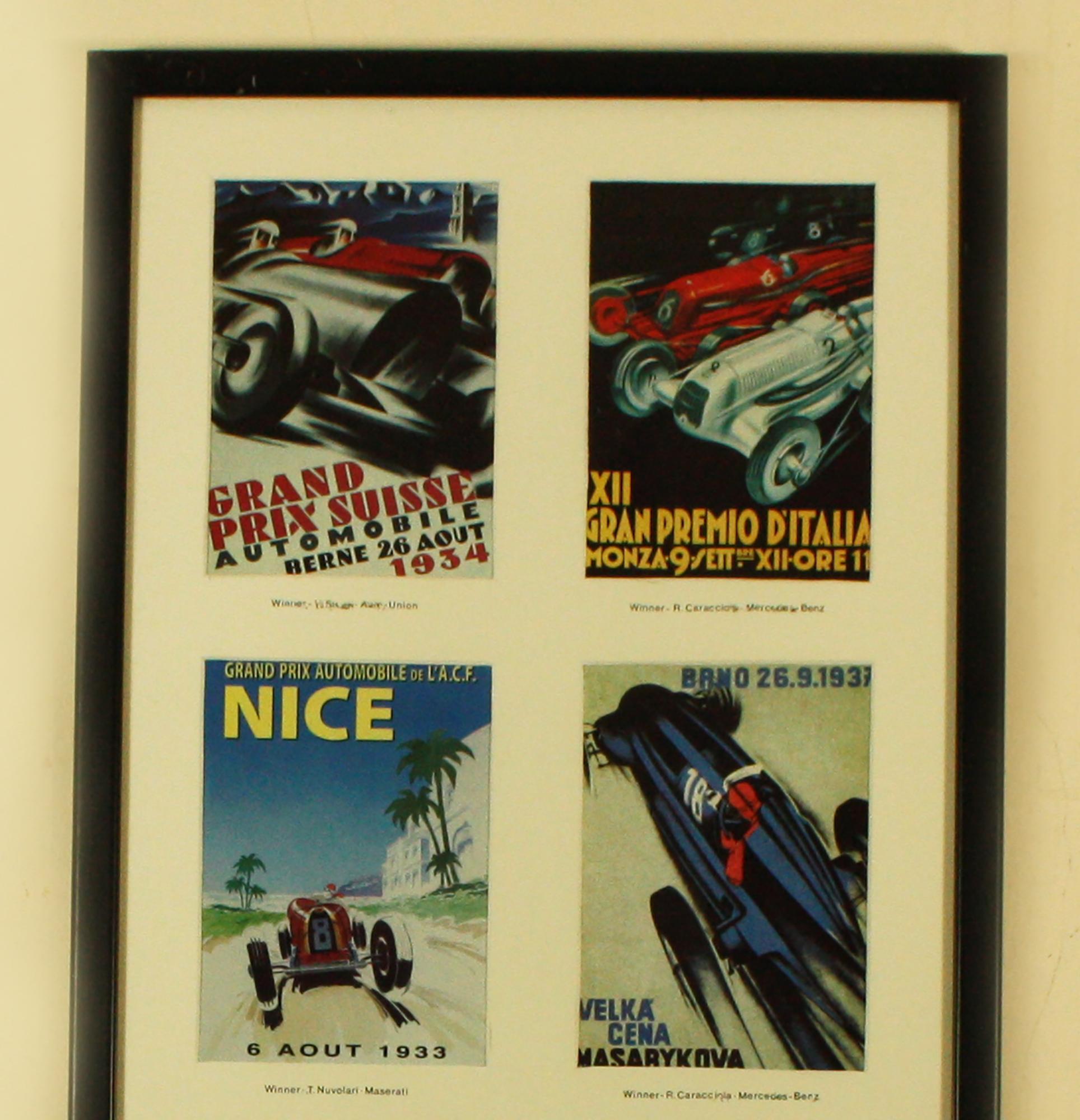 Vintage Monaco Grand Prix postcards - Print by Unknown