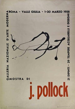 Affiche vintage de l'exposition Jackson Pollock - Affiche vintage - 1958