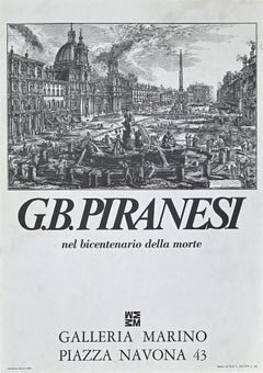 Retro Poster of G.B. Piranesi's Exhibition - 1975