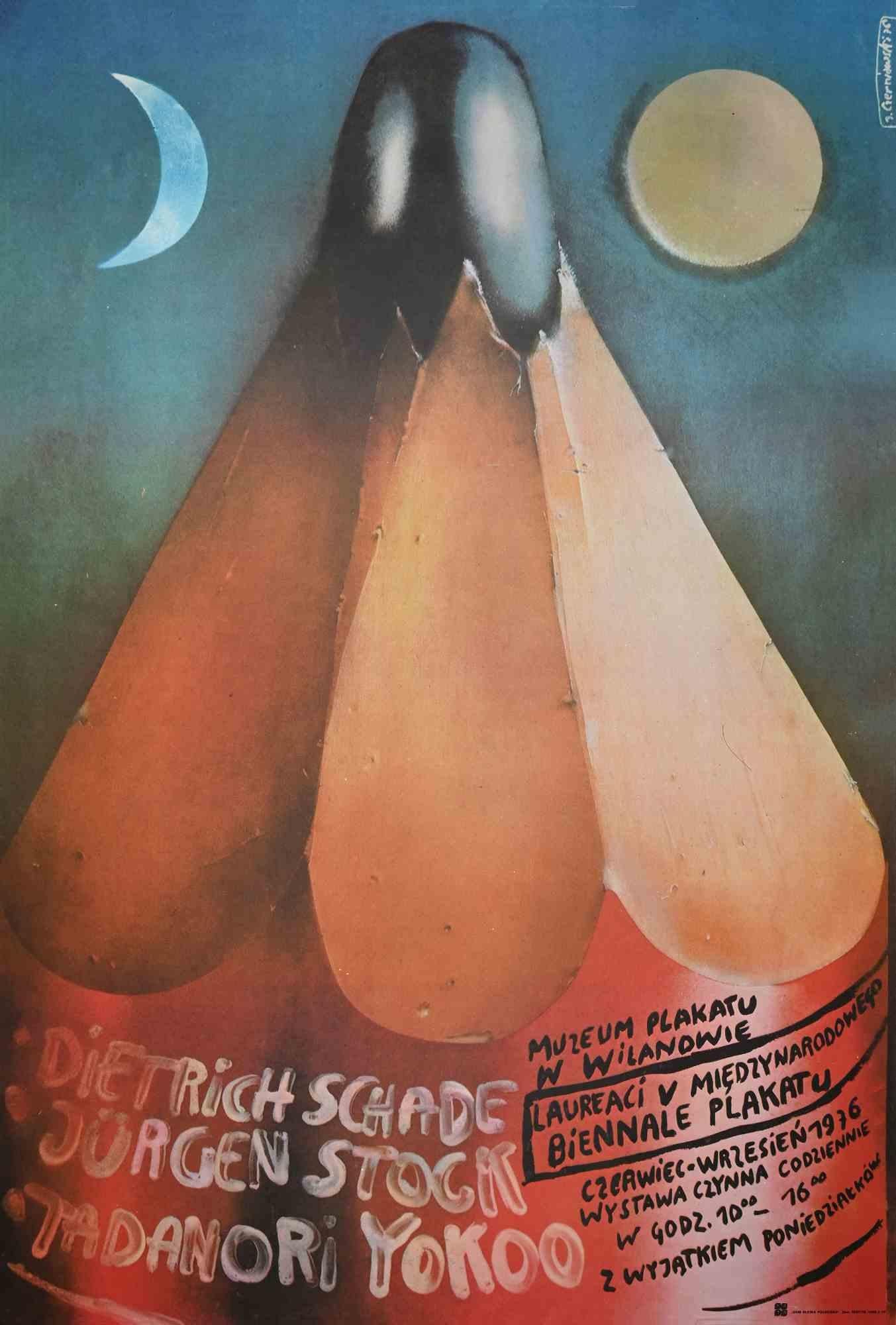 Figurative Print di Unknown - Poster d'epoca della Biennale del Museo Palakatu - Stampa offset - 1976