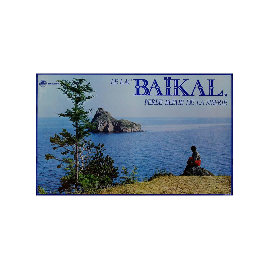 Poster di viaggio vintage prodotto da Intourist negli anni '70 - Lago Baikal in vendita 2
