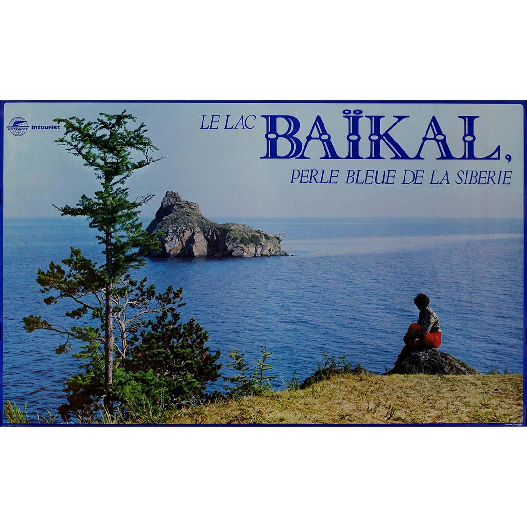 Poster di viaggio vintage prodotto da Intourist negli anni '70 - Lago Baikal - Print di Unknown