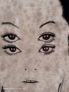 FACE OF EURA STORM - Lithograph on paper, Dino Buzzati 1969