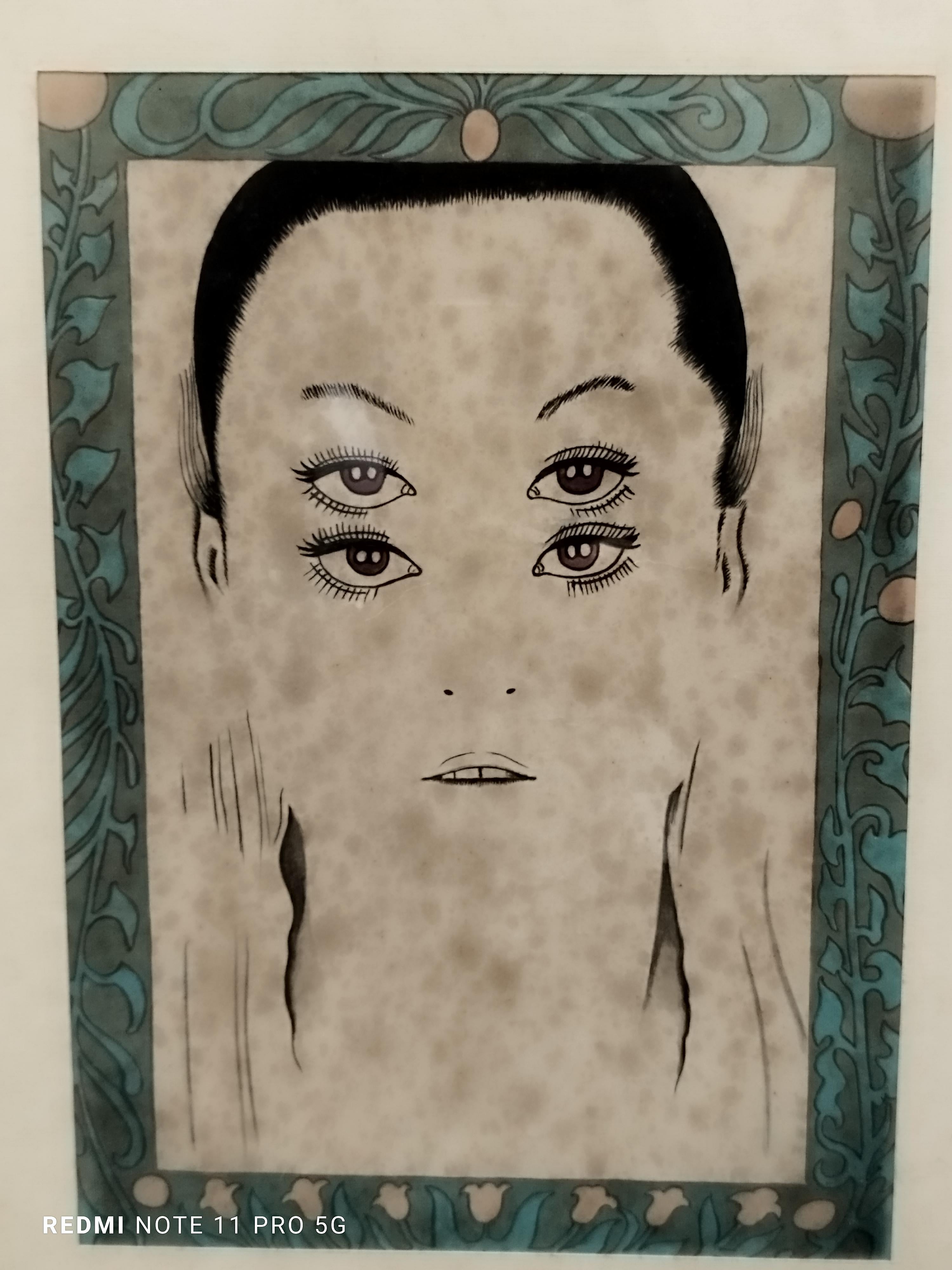VOLTO DI EURA STORM - Litografia su carta, Dino Buzzati 1969 - Print Moderno di Unknown
