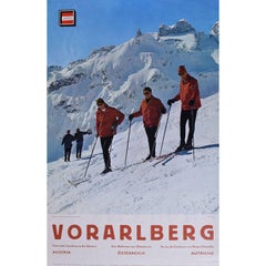 Vorarlberg Austria - Original Vintage Skiing Travel Poster