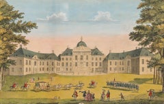 Vue d'Optique - 18th Century Engraving, A View of the Prince of Orange's House