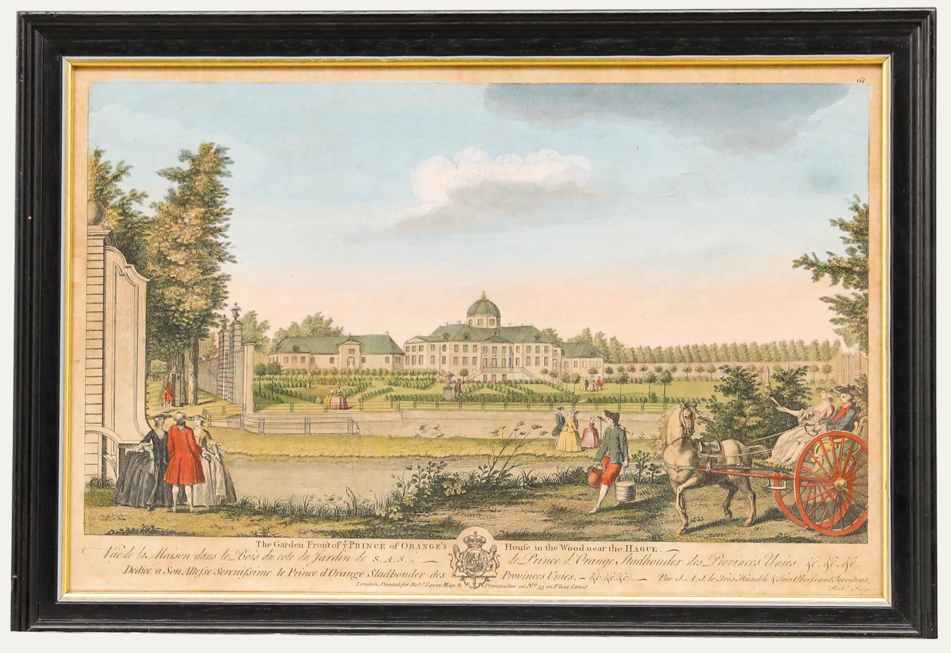 Vue d'Optique - Engraving, The Garden Front of The Prince of Orange's House