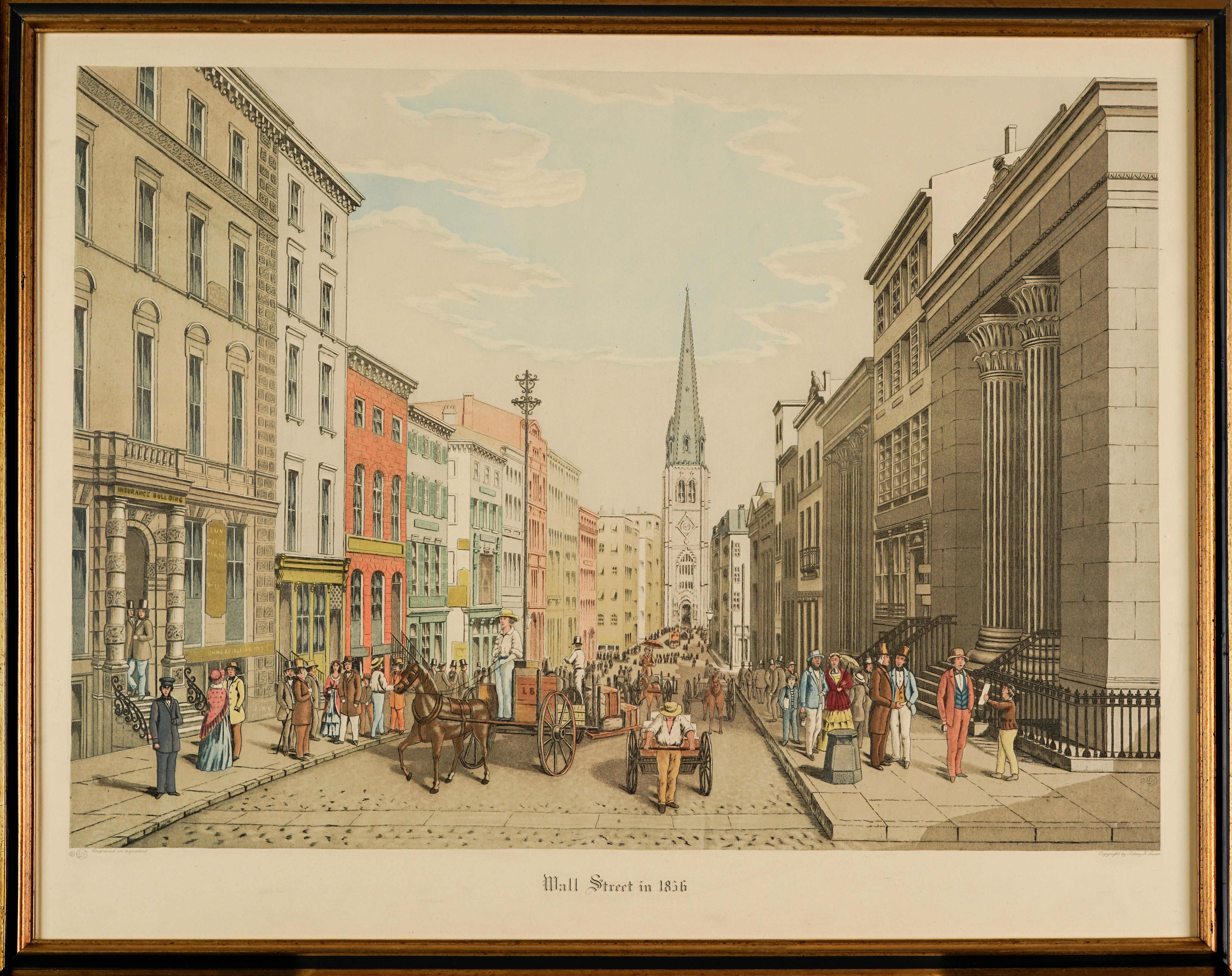 Unknown Landscape Print - Wall Street, 1856  