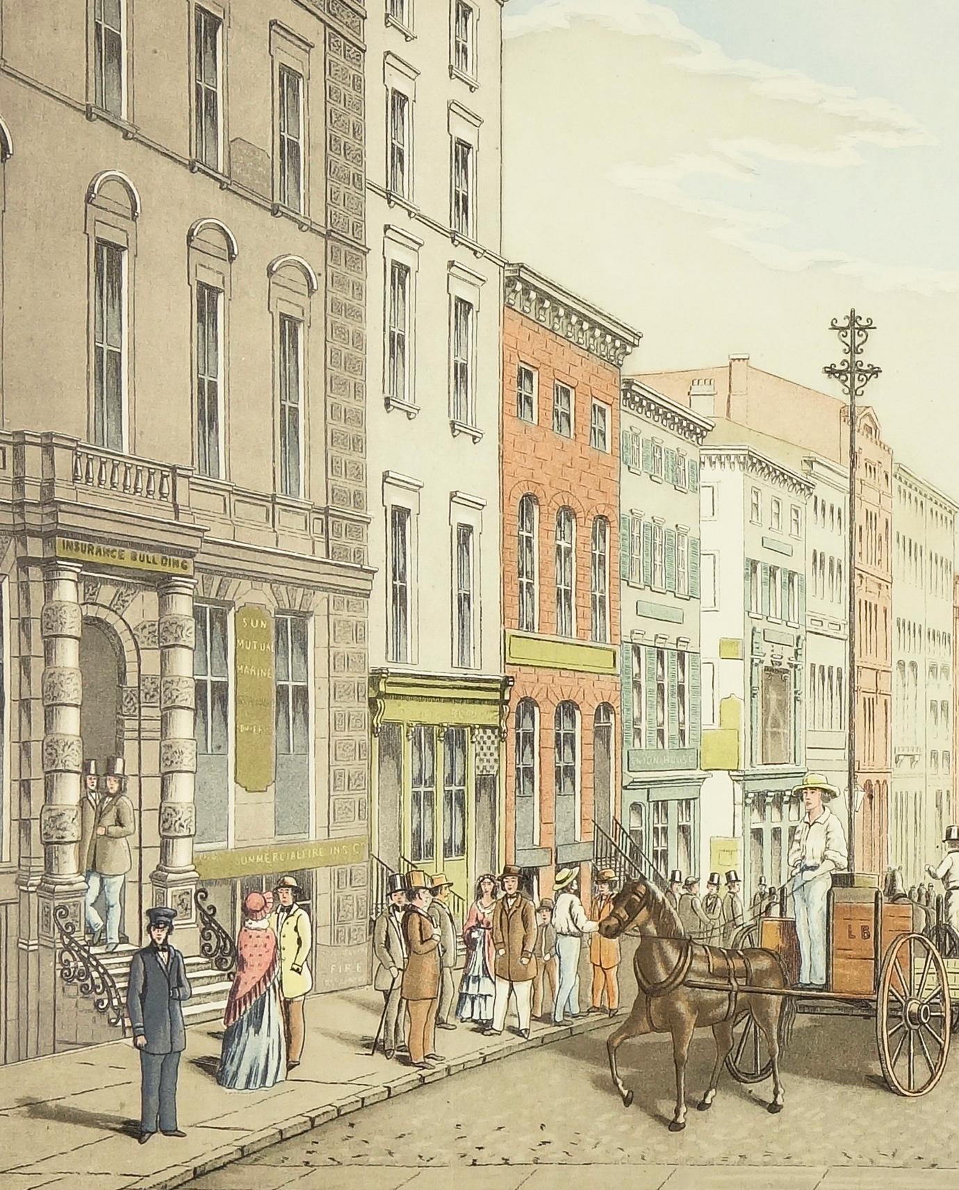 Wall Street in 1856 - Print by Unknown