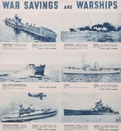 War Savings are Warships / The Signal is Save original vintage WW2 poster