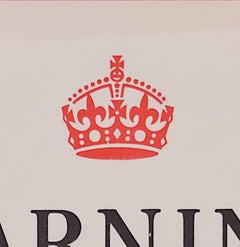 Warning, be on your guard - Original vintage Second World War poster