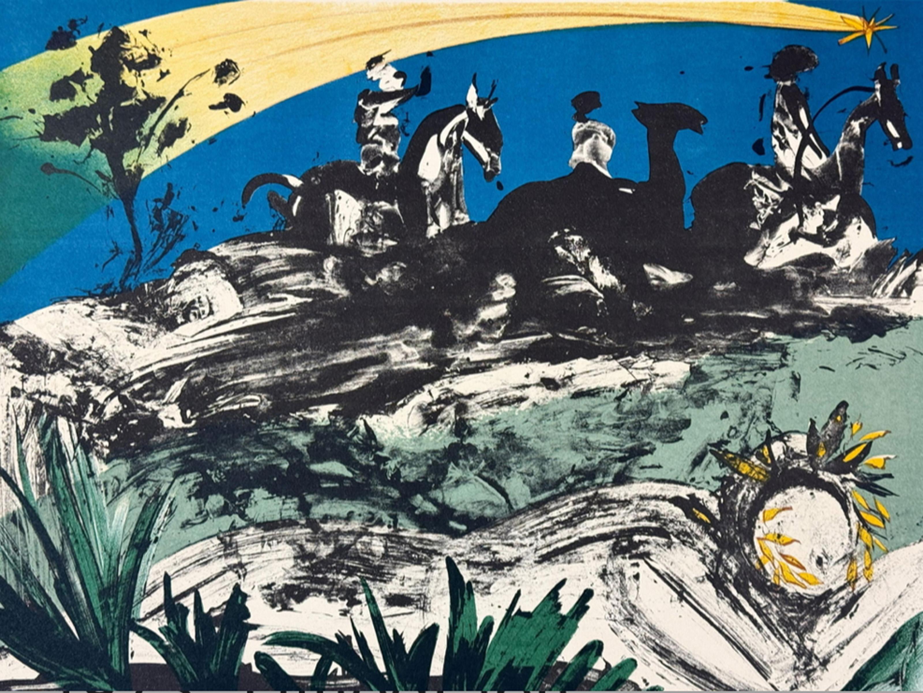 Salvador Dali, Spanish (1904 - 1989) - Warriors Dream, Portfolio:  Peace in Vietnam, Year:  1973, Medium:  Lithograph, signed and numbered in pencil, Edition:  135/300, Size:  16.25 x 22.5 in. (41.28 x 57.15 cm), Publisher:  Fidelity World Arts,