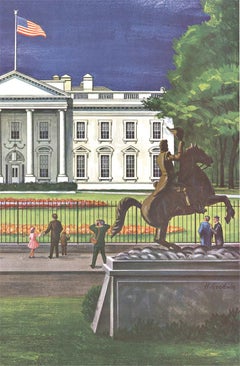 Washington D.C. Go Greyhound original vintage poster